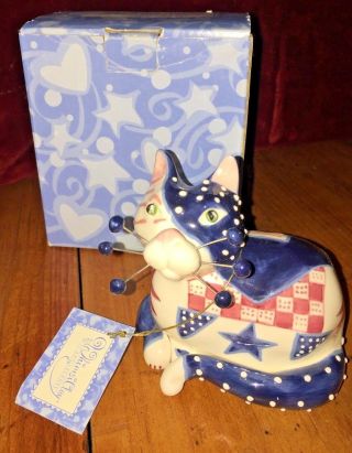 Whimsiclay Amy Lacombe Patches Fancy Felines Cats Mib
