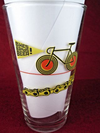 Rare Biketobeerfest Beer Pint Glass Hopworks Brewery Vancouver Cyclists Bicycle