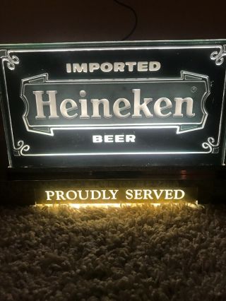 Heineken Holland BEER Lighted cash register topper sign Bar Top Shelf 2