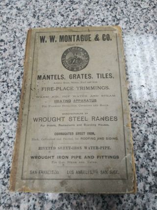 Rare 1891 Business Directory Mercantile Guide California Cities San Francisco