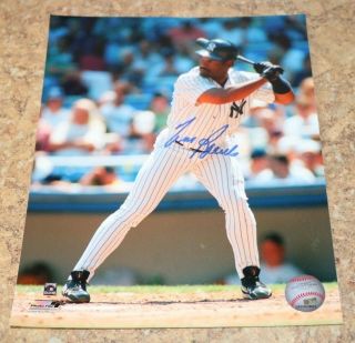 Tim Raines 8x10 Signed Color Photo York Yankees Mlb Authenticated