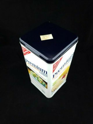 Vintage Nabisco Premium Saltine Crackers Tin 1985 Dark Lid 8