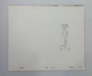 The Pink Panther Animation Cel Hand Drawn Sketch Pencil Art & Cert Of Auth 3