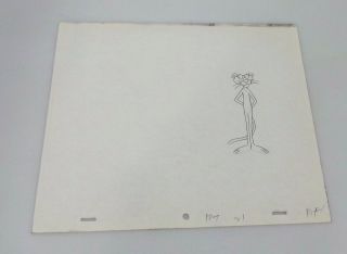 The Pink Panther Animation Cel Hand Drawn Sketch Pencil Art & Cert of Auth 3 2