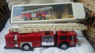 1986 Hess Toy Fire Truck Bank - - Displayed Only