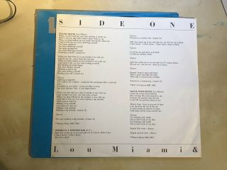 Lou Miami/Kozmetix 1982 Boston glam/power pop LP on Modern Method in shrink 5