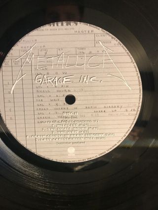 Metallica Garage Inc.  3lp Vinyl Gatefold 1998 Vertigo Label 8