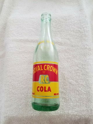 Vintage Royal Crown Cola Bottle.  Oklahoma City.  Rc Cola.