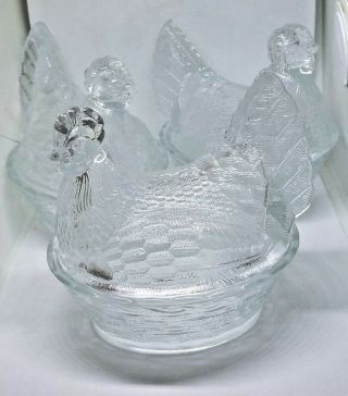Zabkowice,  Poland 5 Inch Covered Glass Hen On Nest (hon) " Xxx " On Bottom Of Base
