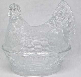 Zabkowice,  Poland 5 inch Covered Glass Hen on Nest (HON) 