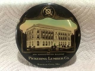 Vintage Advertising Mirror Pickering Lumber Co Kansas City Missouri