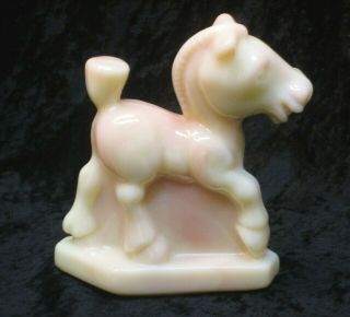 Heisey By Fenton Sparky Horse Figurine For Hca 1992 Rare Burmese Vaseline