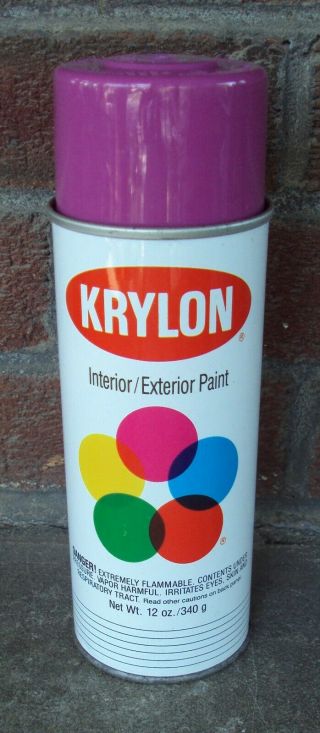 Vintage Krylon 1929 Safety Purple Spray Paint Can & Lid 1991