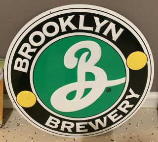 Brooklyn Brewery Large Tin Tacker Metal Beer Sign