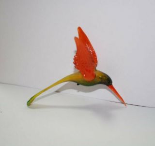 Art Blown Glass Hanging Figurine Ornament Hummingbird 2