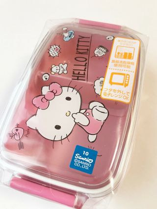 Hello Kitty Lunch Box Bento Container Pink 500ml Kawaii Made In Japan