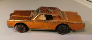 Vintage Hot Wheels Orange Custom Lincoln Continental Mk Iii Rsw 1969