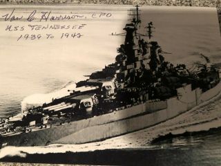 Van Harrison Signed 6x4 Photo WWII USS Tennessee Pearl Harbor Survivor w/ 2