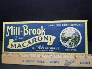 Old Advertising General Country Store Box Mill Brook Macaroni Minneapolis Mn