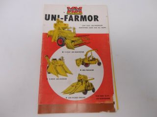 Minneapolis Moline Uni - Harvester Brochure Mm Vintage