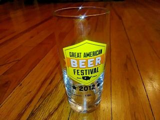 GABF FEST TASTER GLASS 2012 GREAT AMERICAN BEER FESTIVAL DENVER,  COLORADO 3