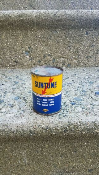 Vintage Suntune Car Auto Fuel Additive By Sunoco 4 Oz Can