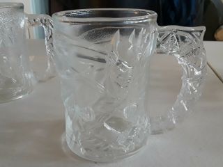 Vintage McDonalds Batman Forever 1995 Glass Mugs Complete Set of 4 4