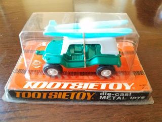 1973 Tootsietoy Model 1290 Die - Cast Metal Dune Buggy With Surf Boards