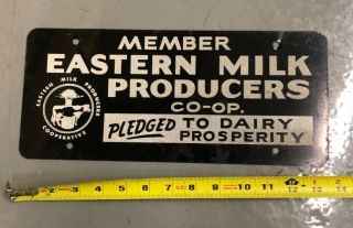 Vintage Eastern Milk Producers - Dairy Farmers Sign Plate