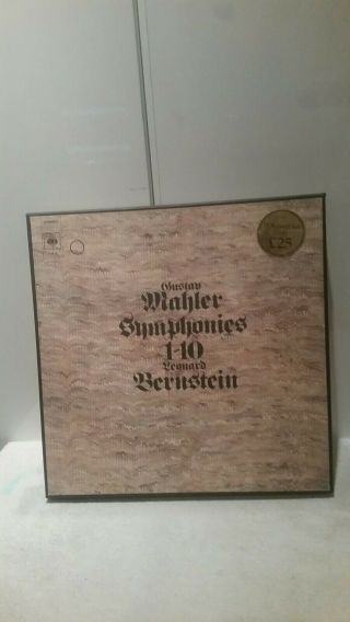 Gustav Mahler Symphonies 1 - 10 Leonard Bernstein 15 Lp Box Set.  Cbs Gm 15