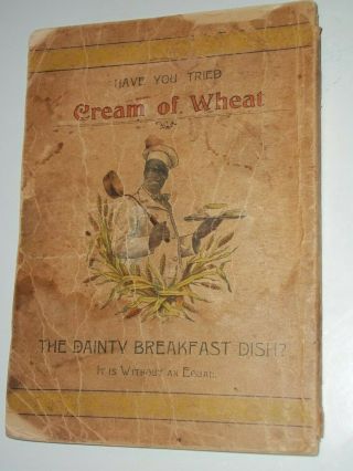 1900 Diamond Cook Book Recipe,  Cream Of Wheat Cereal Rastus Negro Black Americana