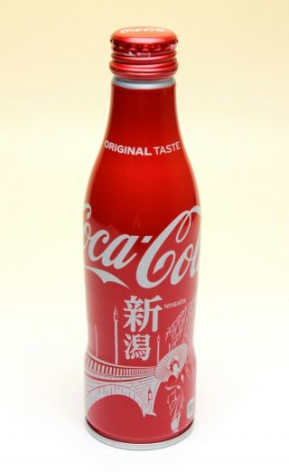 Coca Cola Niigata City Design Red Slim Aluminum Bottle Full Japan