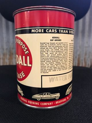 Kendall Oil Gas 1 Lb Grease Can 6