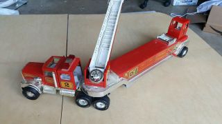 Vintage Tonka Hook And Ladder Fire Engine Truck 2 Extending Ladder 33 Inch
