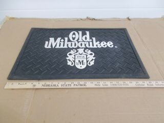 Vintage Old Milwaukee Rubber Floor Mat 22x15.