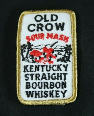 Vintage Old Crow Sour Mash Kentucky Straight Bourbon Whiskey Patch 2  X 3 1/2