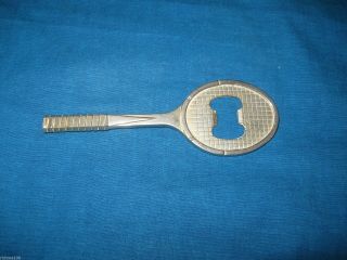 Vintage Tennis Racket Racquet Shaped Metal Solid Beer Bottle Opener 6 