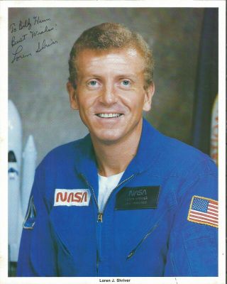 Space Exploration,  Photo Signed By Loren J.  Shriver
