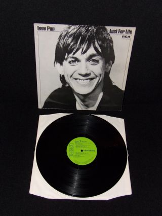 Iggy Pop Lust For Life Vinyl Lp Uk 1981 Rca International Nl 12488 Green Vg,
