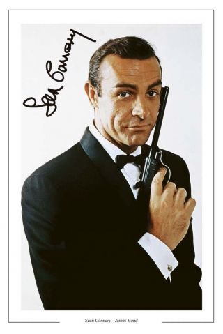 Sean Connery Autograph Signed Photo Print James Bond