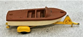 Vintage 1950s Tootsietoy Chris - Craft Capri Boat And Teenee Trailer