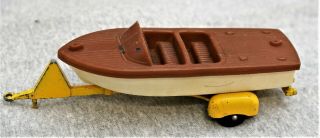 Vintage 1950s TootsieToy Chris - Craft Capri Boat And TeeNee Trailer 2