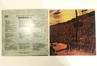 Woodstock Vinyl Record Album Vintage LP,  Cotillion Label,  3 Set,  SD 3 - 500 4