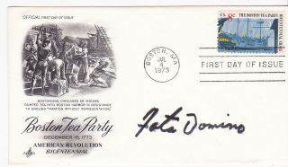 Fats Domino Autograph On Boston Tea Party Us First Day Cover