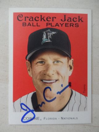 Jeff Conine Autographed 2004 Topps Cracker Jack Baseball Card