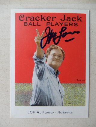 Jeffrey Loria Autographed 2004 Topps Cracker Jack Baseball Card