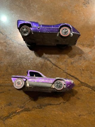 Hot Wheels Chaparral 2g Purple Redlines 1968 And Purple Python 5