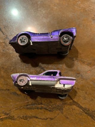 Hot Wheels Chaparral 2g Purple Redlines 1968 And Purple Python 6