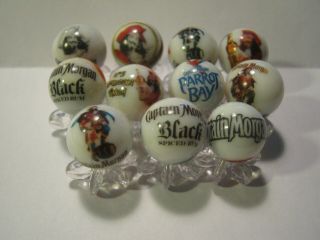 Captain Morgan Rum Glass Marbles 5/8 Size With Stands