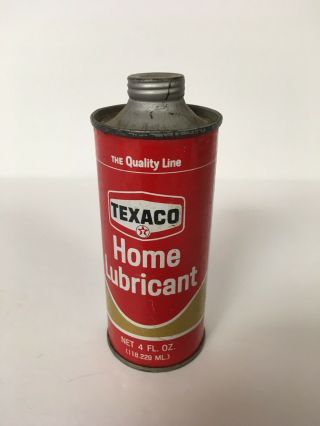 Vintage Texaco Home Lubricant Can,  Never Opened,  4 Oz.